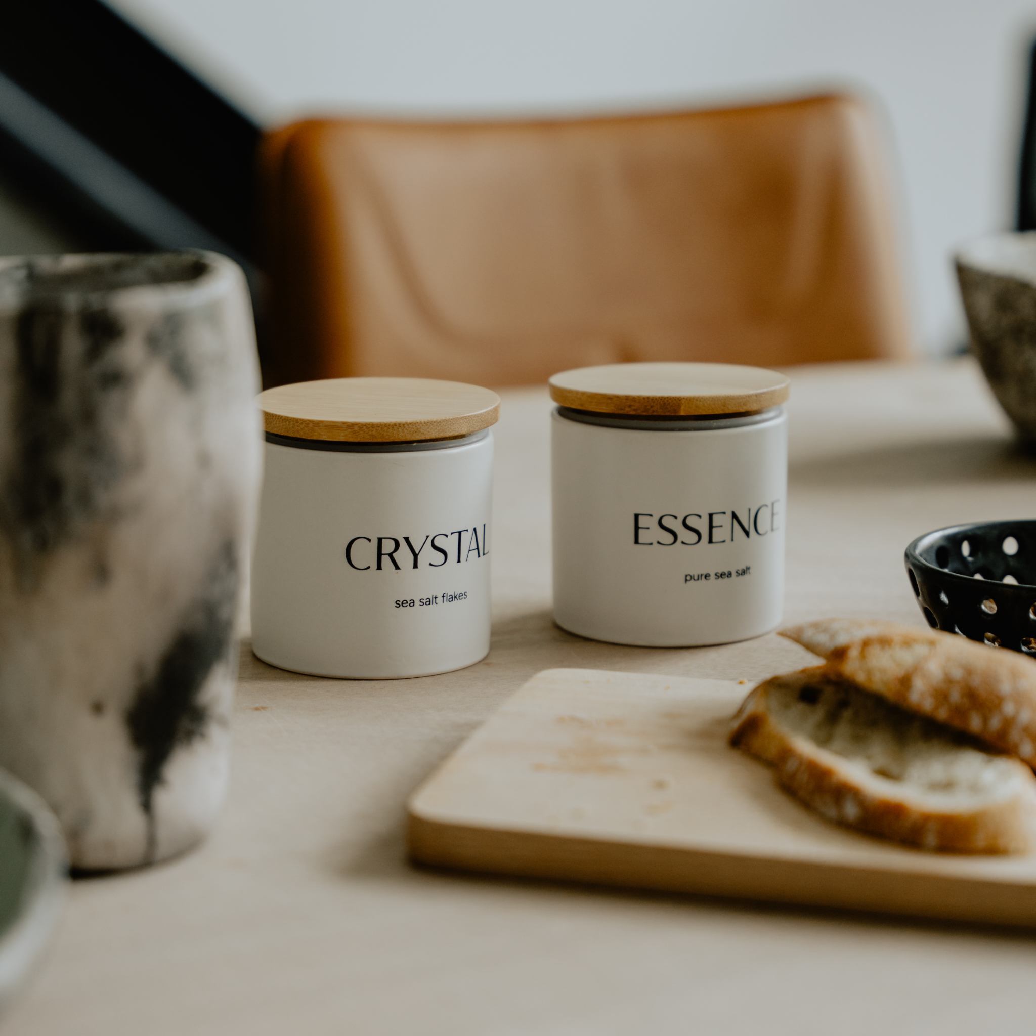 Coarse Sea Salt in Ceramic Cellar