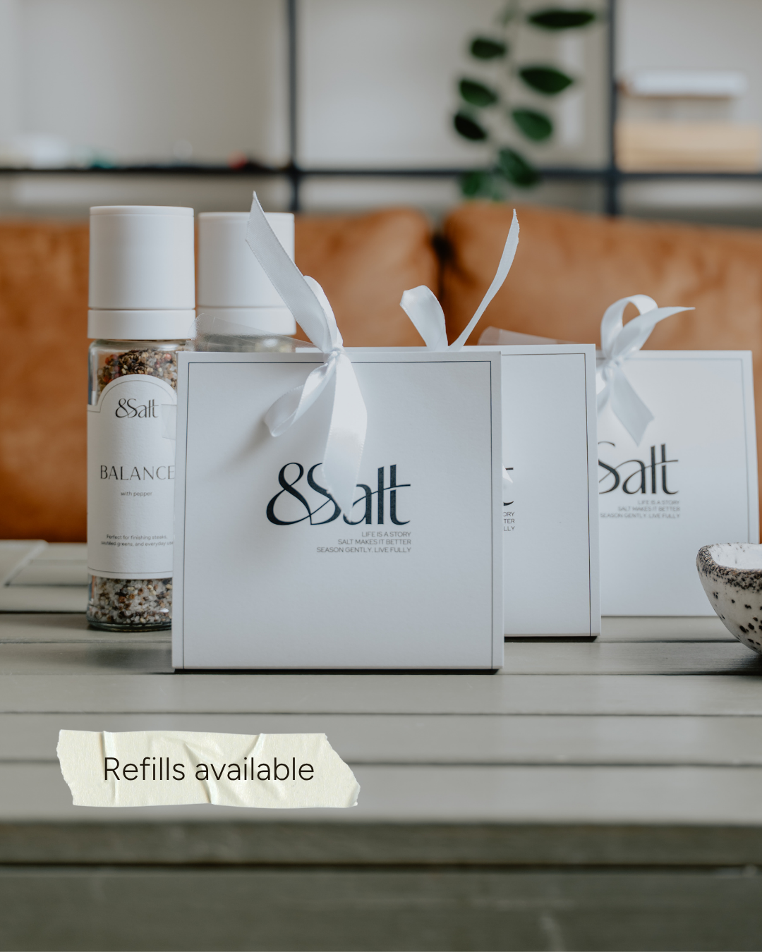 BALANCE — Sea Salt & Pepper Mill with Ceramic Grinder